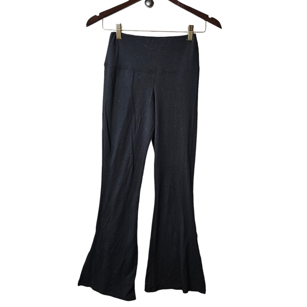 Bootcut Black Leggings Slit Detail Women’s Small Athletic Pants Great Condition - Picture 2 of 5